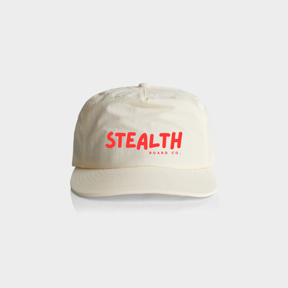 Scribble Cap - Bone / Red - Stealth Bodyboards