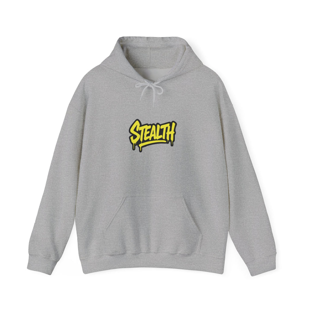 Stealth Graf Logo Hoodie - Grey - Stealth Bodyboards