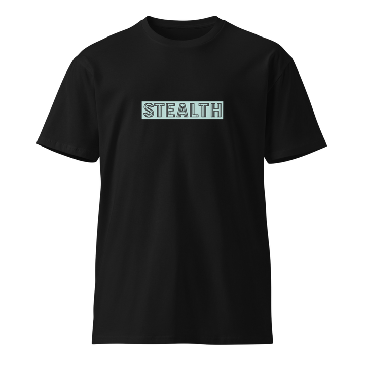 Stealth Word Tee - Black / Menthol - Stealth Bodyboards