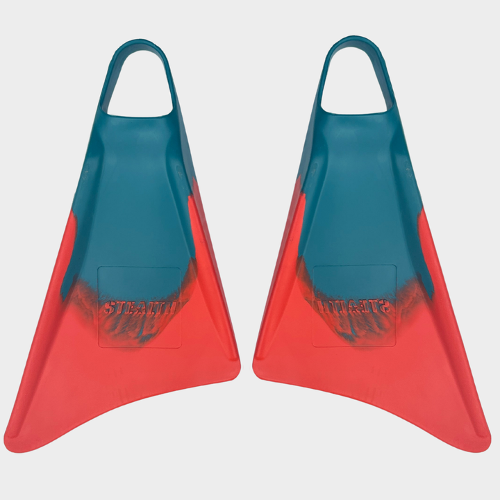Stealth S1 Super Soft Swim Fins - Sea Green / Orange