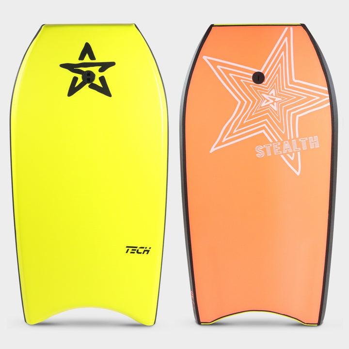 Stealth EPS bodyboards Tech - Yellow / Fluro Red