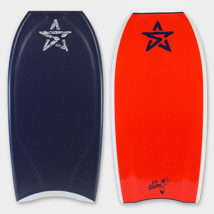 Stealth Bodyboards Online Store - Lip Reader Bodyboard Nick Gornall - Midnight / Fluro Red