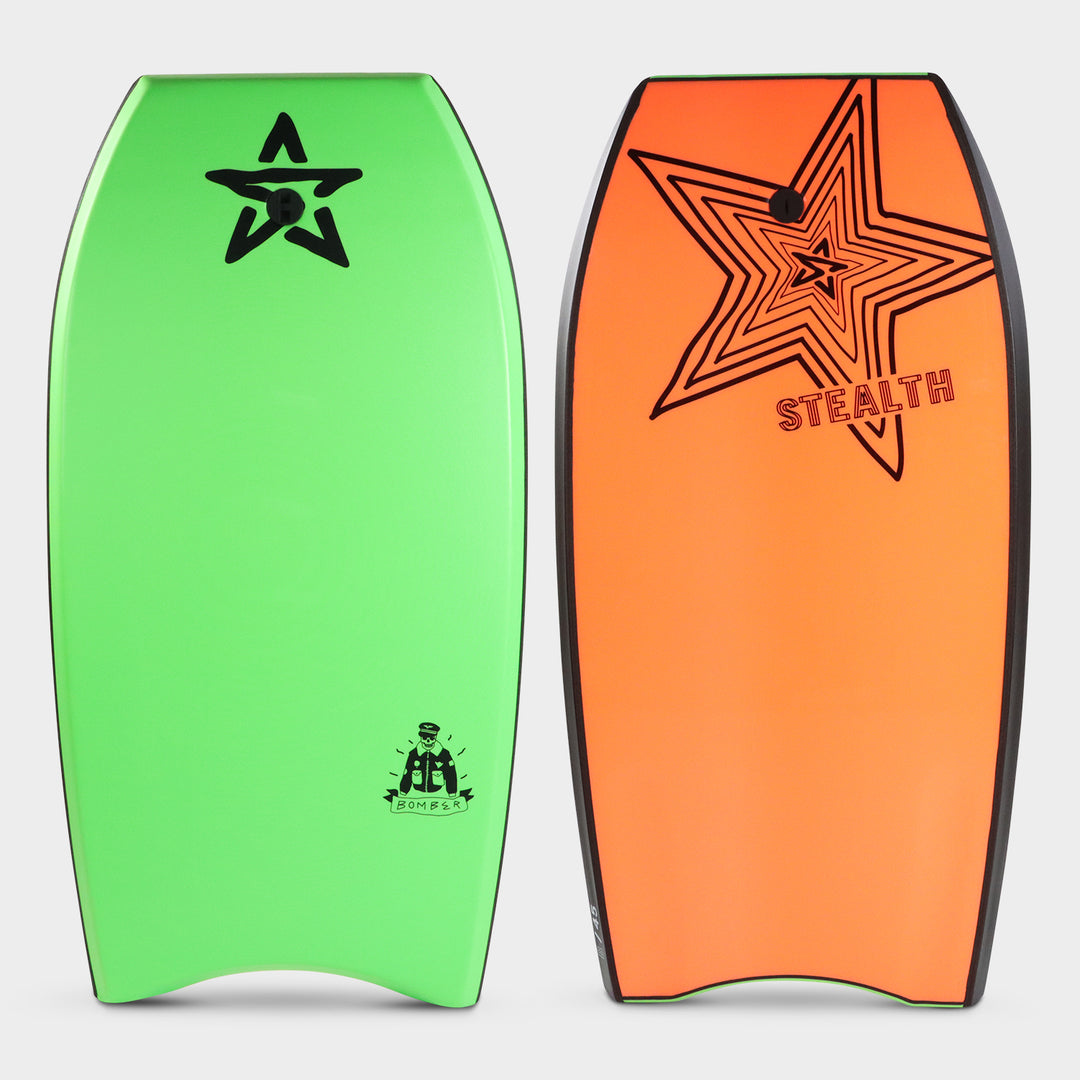 Stealth EPS bodyboards Bomber 45 - Green / Fluro Red