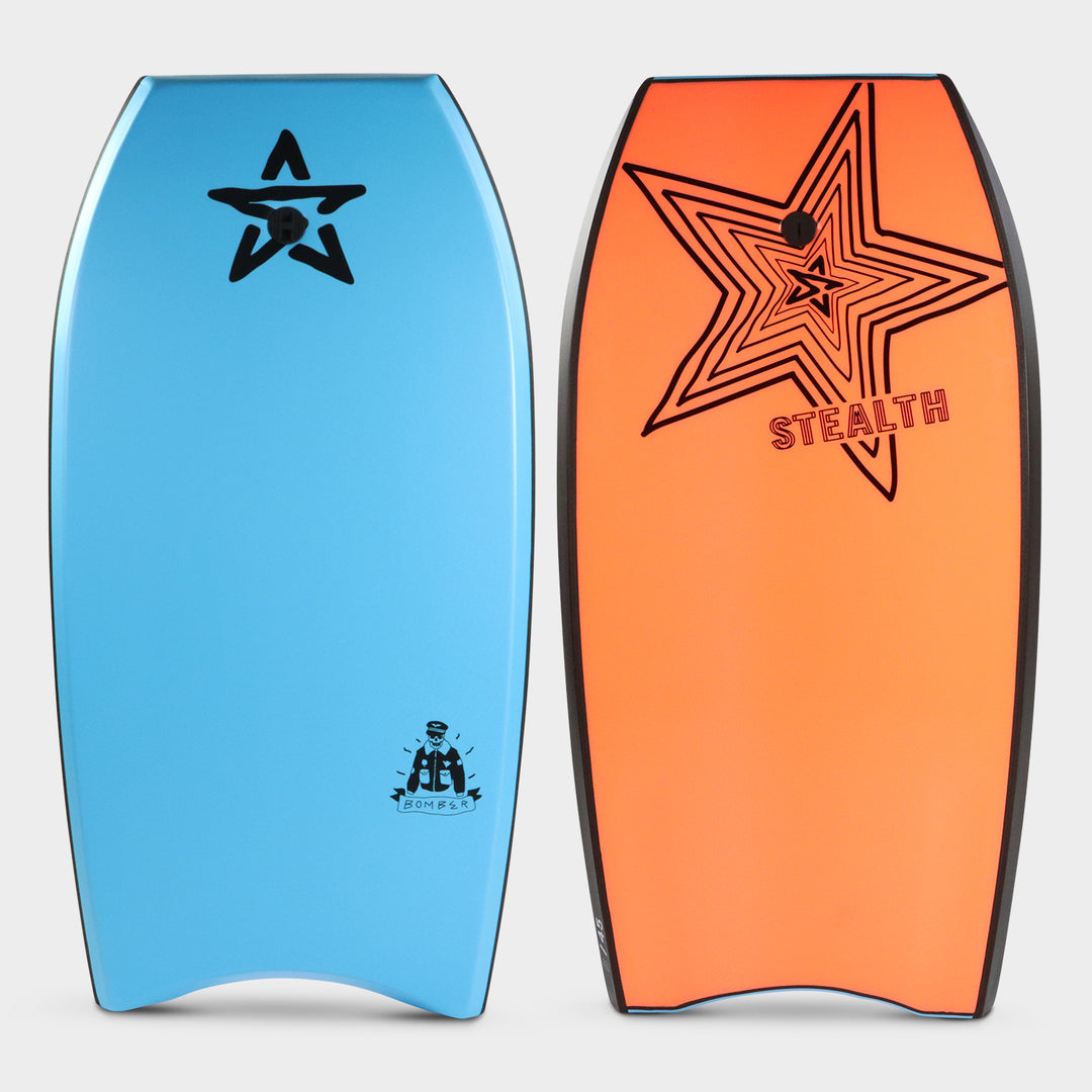 Stealth EPS bodyboards Bomber 45 - Sky Blue / Fluro Red