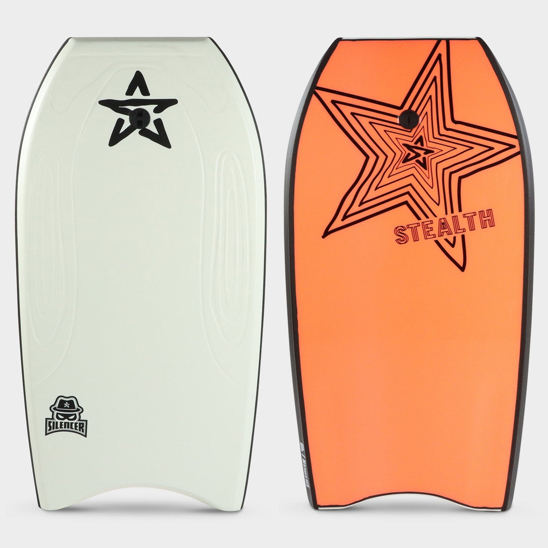 Stealth EPS bodyboards Silencer - White / Fluro Red