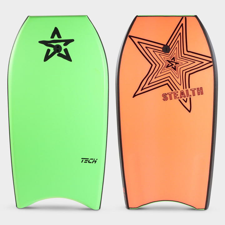 Stealth EPS bodyboards Tech - Green / Fluro Red