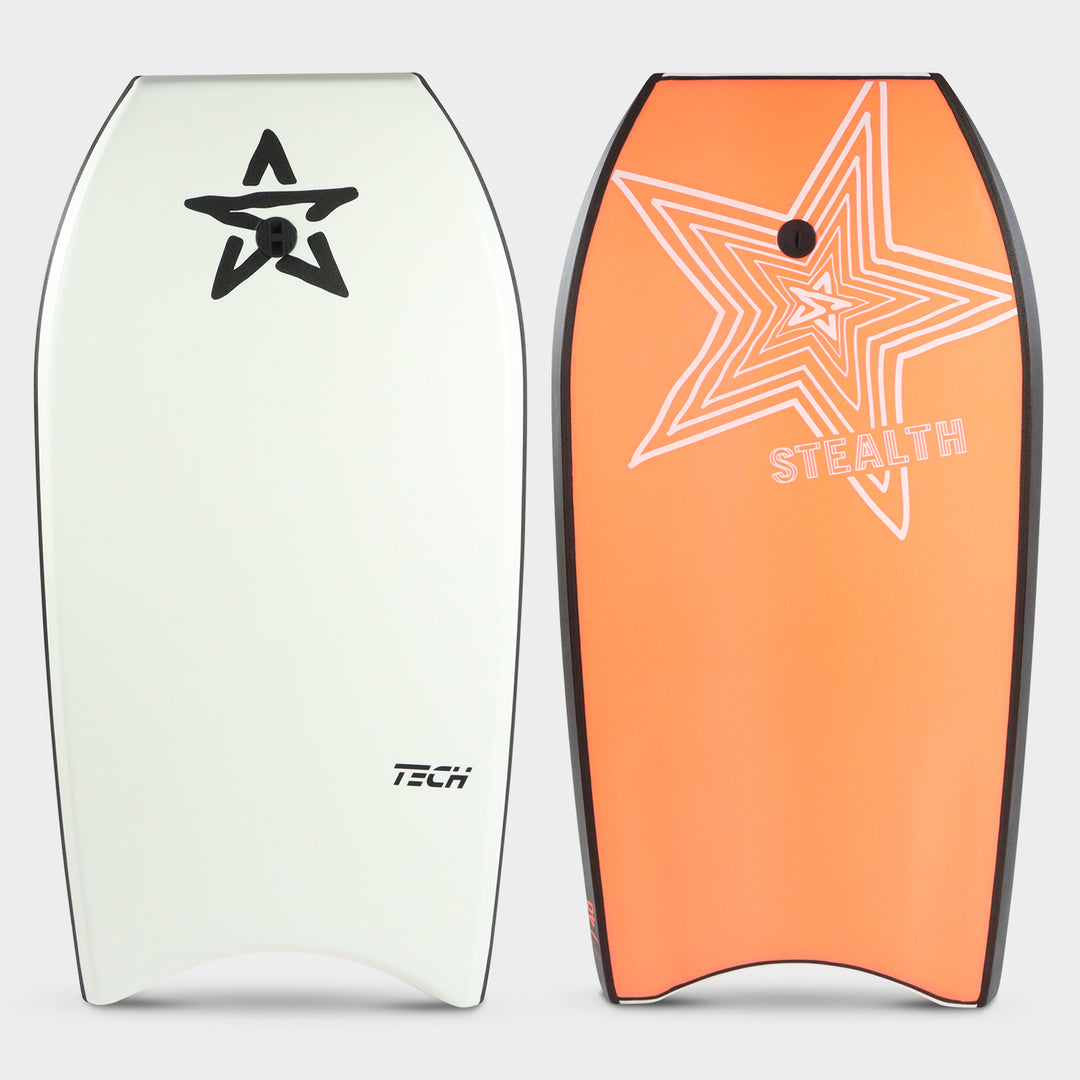 Stealth EPS bodyboards Tech - White / Fluro Red